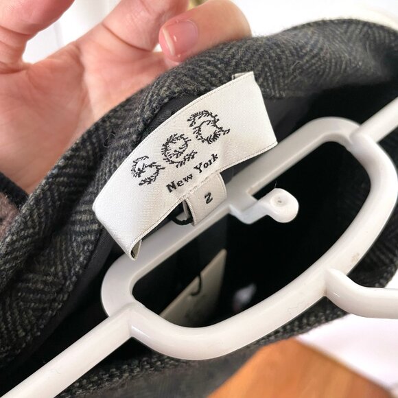 NEW WITH TAGS Sea New York Grey Wool Lucas Suiting Skirt Size US 2 - Picture 6 of 8